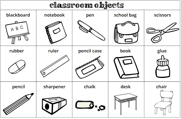 Classroom Objects Time To Learn English